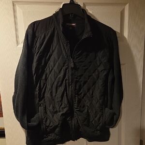 Johnston & Murphy Black Quilted Puffer Jacket